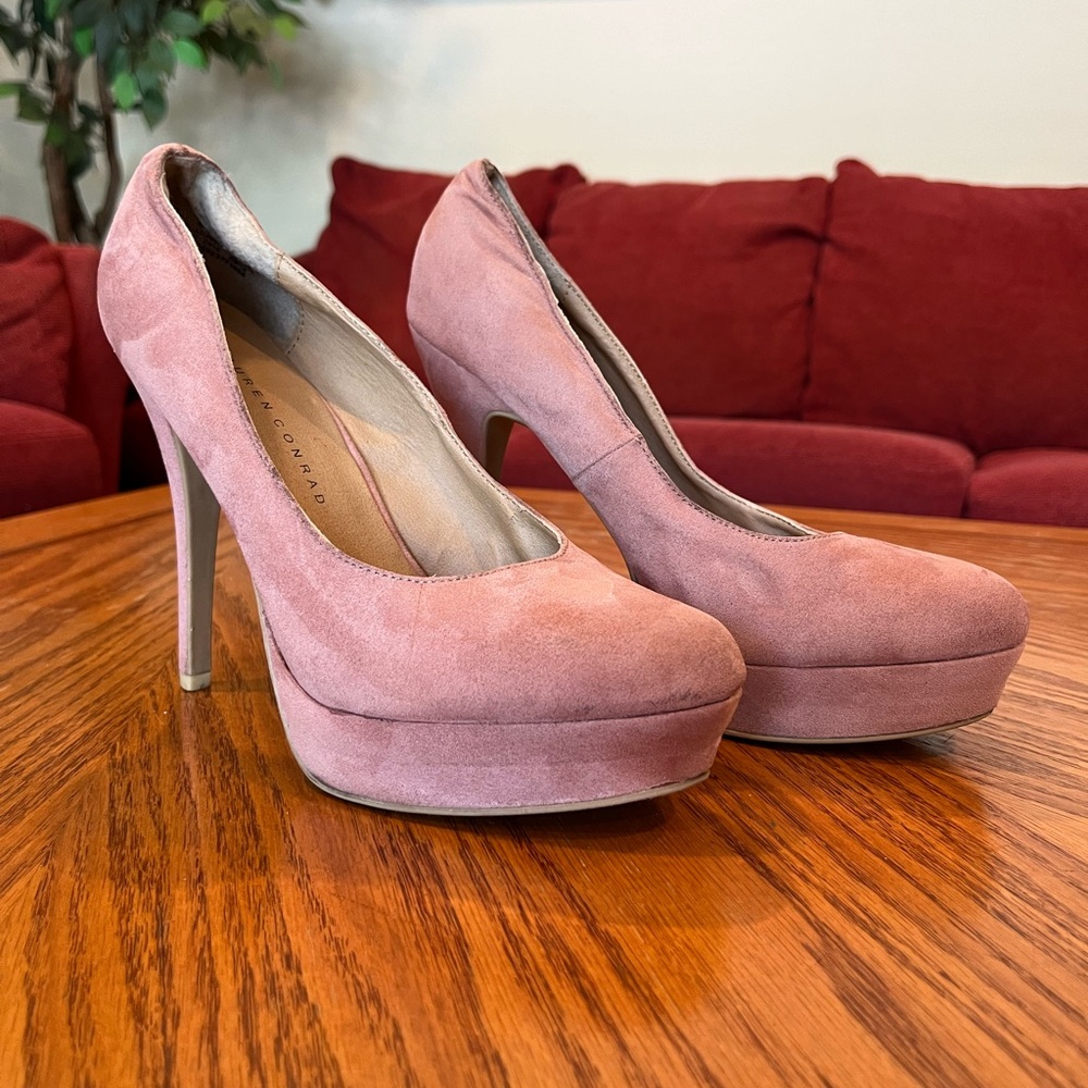 LC Lauren Conrad Pink Platform Heels